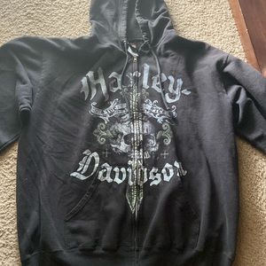 VINTAGE HARLEY DAVIDSON ZIP UP HOODIE